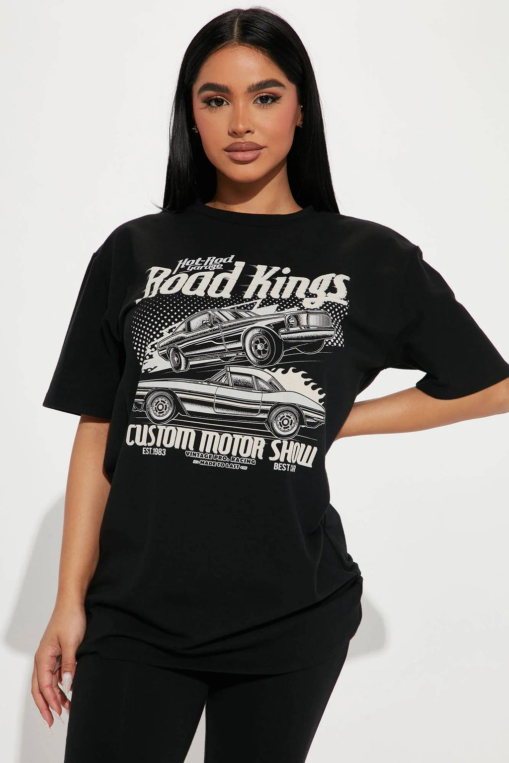 ROAD KINGS PRINTED OVERSIZED TEE