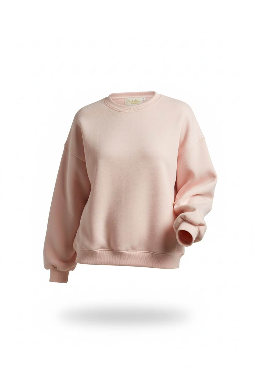 VARSITY Plush Fleece Crew Neck Lounge Pullover Sweatshirt