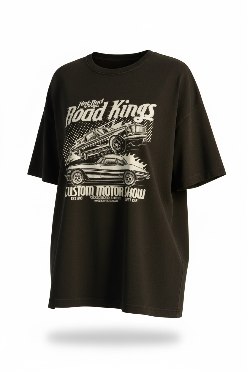 ROAD KINGS PRINTED OVERSIZED TEE